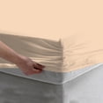 thumbnail image 3 of BedDecor 400TC 100% Egyptian Cotton 1 Pcs Fitted Sheet 18 Inches Solid Peach Color King Size, 3 of 3