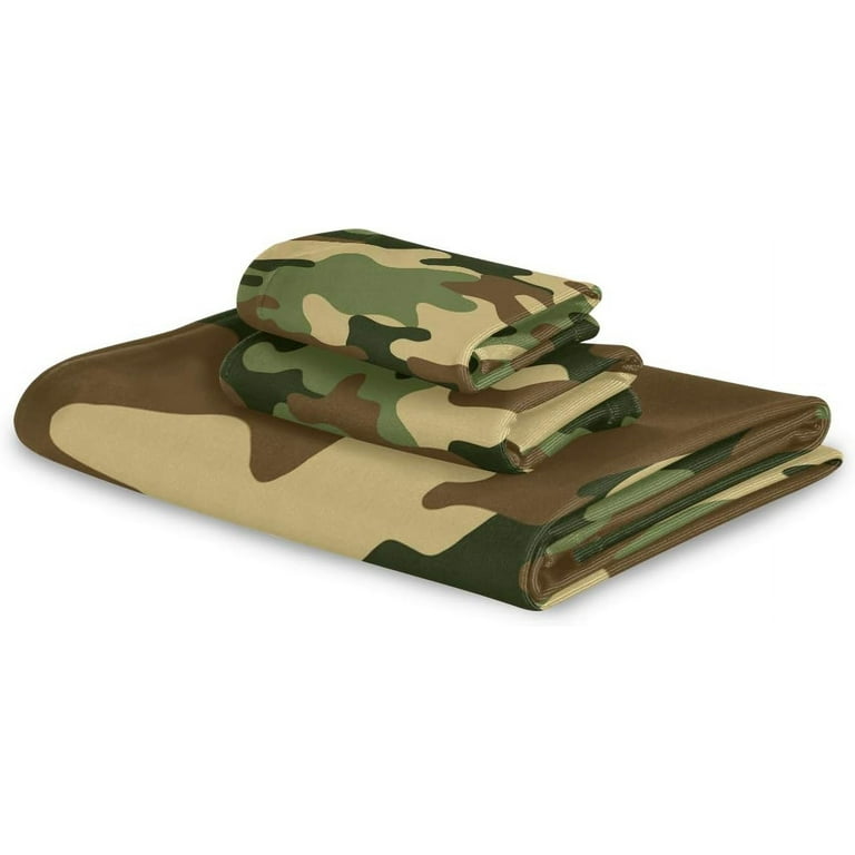 GZHJMY Camo Towel Set Bathroom Sets Highly Absorbent Comfortable Washcloth Hand Towel and Bath Towels 3 Piece Walmart