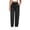 Black, variant on Athletic Cargo Pant For Womens Liweisiy Drawstring Elastic Waisted Straight Leg Loose Pants Camping Outdoor Trousers With Zipper Pockets Navy S