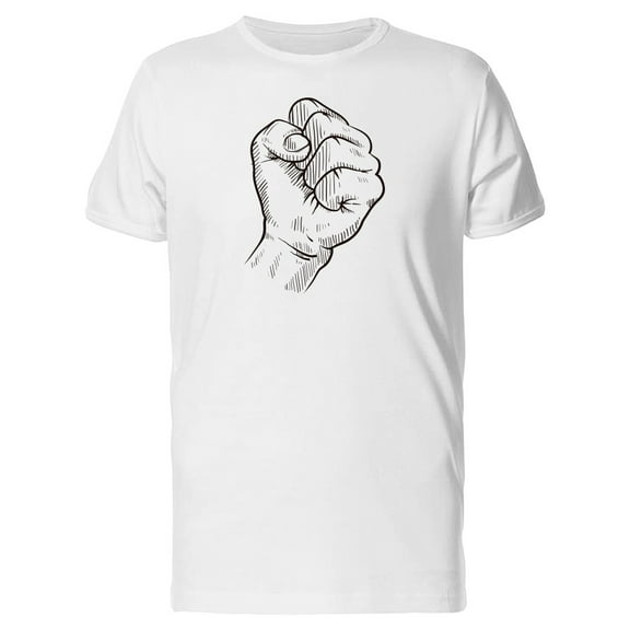 Clenched Fist Sketch T-Shirt Men -Image by Shutterstock, Male XX-Large