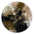 thumbnail image 3 of DESIGN ART Designart "Black Chaos V" Abstract Metal Round Wall Art 36x36 - Disc of 36 Inch, 3 of 5