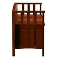 thumbnail image 6 of Linon Haskell Storage Bench, Walnut, 6 of 16