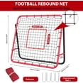 thumbnail image 3 of 4x4ft Adjustable Sports Rebounder Net for Soccer, Baseball, Volleyball & Softball – Boosts Passing, Throwing & Ball Control. Portable for Backyard., 3 of 6