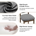 thumbnail image 4 of AFO Dining Chairs Set of 4 with Chenille Backrest and Wood Legs, Modern Mid-Century Upholstered Dining Chairs for Kitchen and Dining Room, Gray, 4 of 13