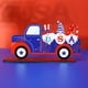 thumbnail image 5 of Independence Day Decorations Red Blue Wooden Ornaments Flag Decorations Party Crafts, 5 of 6