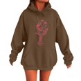 thumbnail image 1 of Chandail à Capuche pour Femmes Élégant Basique Manches Longues Col Rond Décontracté Doux Confortable pour l'Hiver, 1 of 5