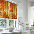 thumbnail image 2 of LALILO Kitchen Curtains and Valances Set of 3 36" Trees Window Treatment Tiers for Window Decor, 2 of 5