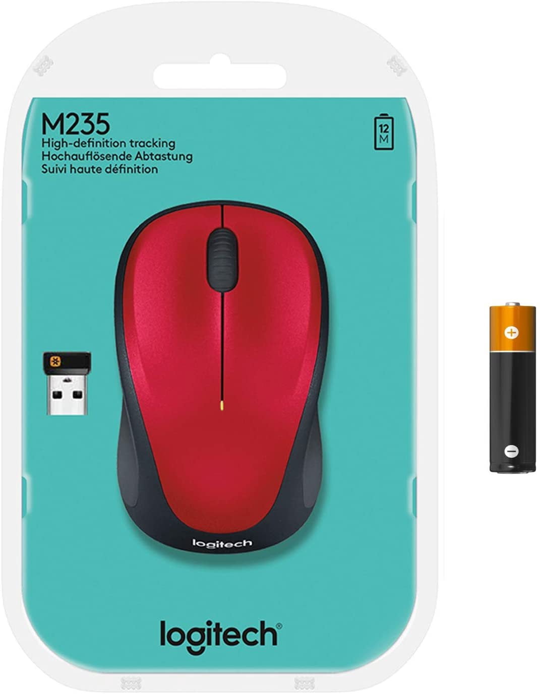 Logitech M235 Wireless Mouse Red
