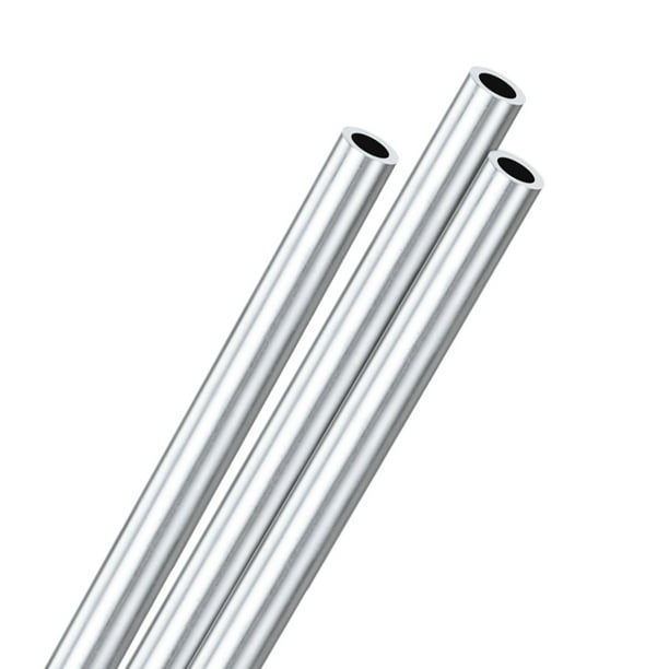 Tubo redondo de aluminio 6063 en paquete de 3, 8mmx12mm(IDxOD) 300mm de longitud
