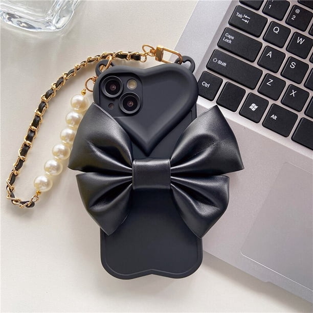 Funda de teléfono Coreana de lujo con corazón de amor, carcasa trasera a prueba de golpes para iPhone 13, 12, 11, 14 Pro Max, X, XS, XR Fivean unisex