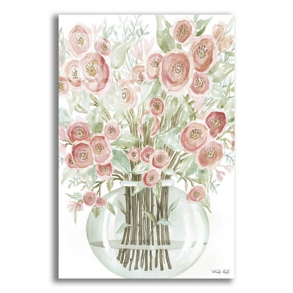 Epic Art 'Blush Roses' by Cindy Jacobs, Acrylic Glass Wall Art, 16"x24"