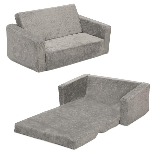 Serta Perfect Sleeper Extra Wide Convertible Sofa To Lounger Comfy 2 In 1 Flip Open Couch For Kids Grey Com Serta Perfect Sleeper Extra Wide, Extra Wide Sleeper Sofa