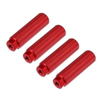 Motoforti 2 Pair 100x28mm Aluminum Alloy Axle Rear Foot Pegs Footrests for BMX MTB Bicycle Fit 3/8" Axles Red