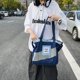 thumbnail image 4 of Bolso cruzado de hombro Estilo Vintage para estudiantes bandolera de tela Likrtyny vaquera con asa superior estilo Retro Casual a la moda, 4 of 9