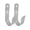 small, variant on J-Shaped Clothes Hook Wall Mounted Hooks Stainless Steel Double Hole Wall Mount Hanger for Coat Clothes Hat Bag