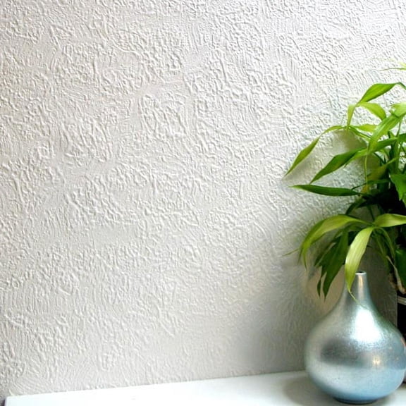 Brewster Clarendon White Paintable Anaglypta Original Unpasted Vinyl Wallpaper, 20.5-in by 33-ft, 56.4 Sq. Ft.