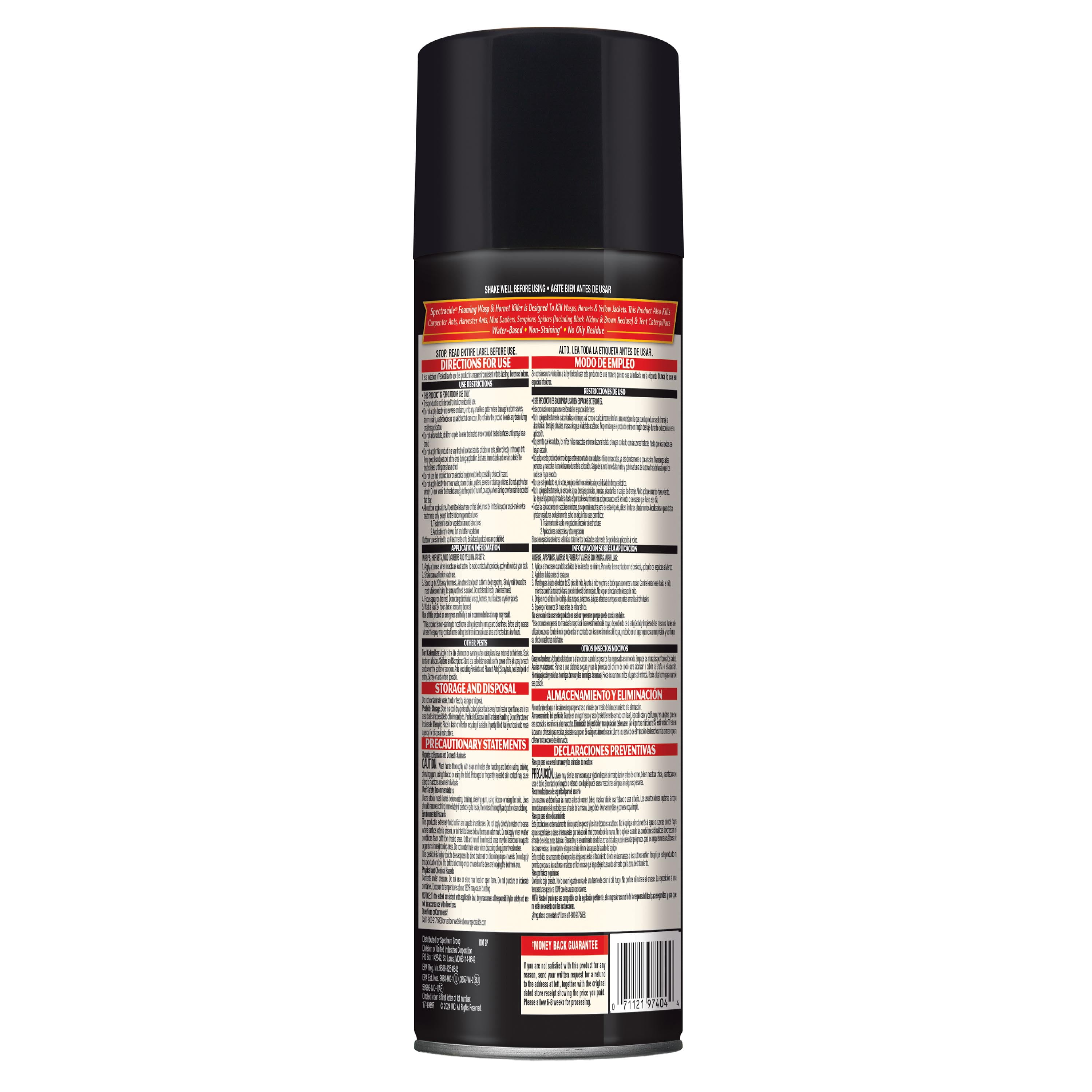 Spectracide Foaming Wasp and Hornet Killer, Blanketing Foam Kills by Contact, 14 oz