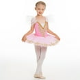thumbnail image 3 of OBEEII Ballet Leotard Dresses for Girls Ballerina Tutu Skirts One-Piece Bodysuit Shiny Tutu Dresses Fluffy Swan Lake Dance Outfits, 3 of 8