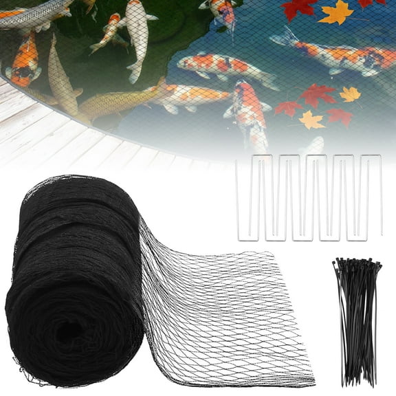 Ikoopy Pond Cover Netting Kit Reusable Garden Pool Protective Net Cuttable Bird Mesh Catch Leaves Debris for Vegetables Strawberry Decoration