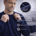 thumbnail image 5 of BILLIONHATS 24 Pack Mens Adult Crewneck Fleece Lined Pullover Sweatshirt Bulk, Navy Color, Wholesale Multipack Donation for Homeless (Large), 5 of 6