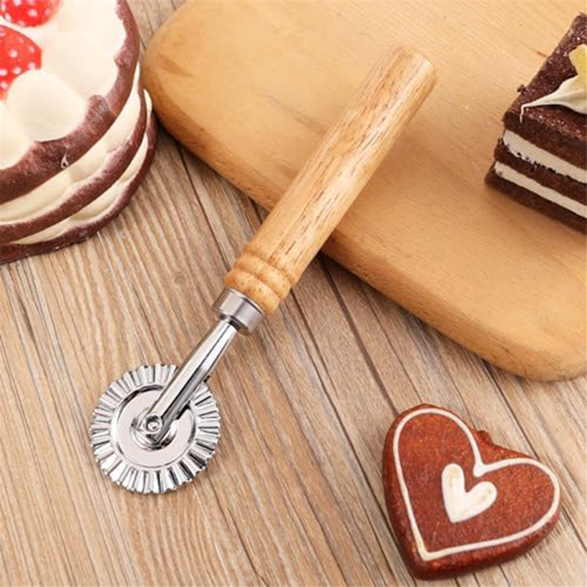 Roue à Pâtes En Bois Et Métal – Coupe-pâte Pour Raviolis Et Pâtes Maison