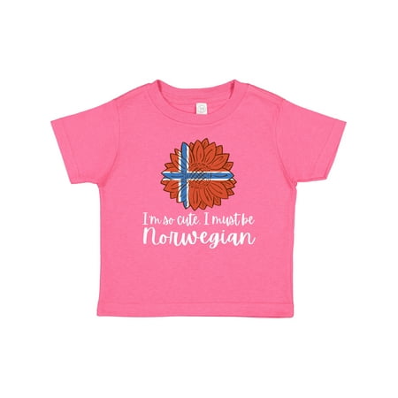 

Inktastic I m So Cute I Must Be Norwegian Sunflower Norway Flag Gift Baby Boy or Baby Girl T-Shirt