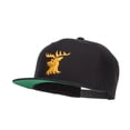 thumbnail image 2 of Stag Emblem Embroidered Snapback Cap - Black OSFM, 2 of 5
