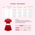 thumbnail image 5 of Alvivi Kids Girls Shiny Sequins Ballet Dance Outfits Short Sleeves Crop Tops and Skirt Set Hot Pink 10, 5 of 5