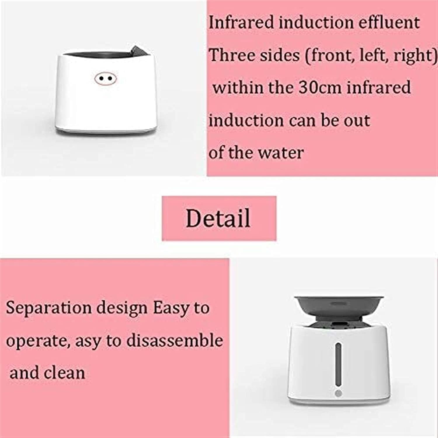 RKXQT Pet Smart Water Dispenser Electric Filter Dogs Cats Electric Water Dispenser,Ultra-Quiet Automatic Cat Drinking Fountains