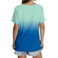 thumbnail image 4 of mfyjkho Tops Deportivos Para Mujer, Camiseta De Manga Corta Con Cuello En V Y Estampado Para Mujer, Holgada Y De Manga Corta Tops Para Salir M, 4 of 4