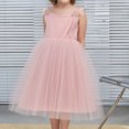 thumbnail image 2 of Robes pour Filles Enfants Tout-Petits Robe Princesse en Maille d'Été Sans Manches Robe de Plage Décontractée Robe Enfant Fille Rose 4 Ans-5 Ans, 2 of 6