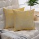 thumbnail image 4 of Juego de 2 fundas de almohada de color amarillo mostaza, fundas de almohada cuadradas decorativas de lino rústico, 18x18 pulgadas para decoración de sofá (hy), 4 of 5