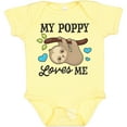 thumbnail image 3 of Inktastic My Poppy Loves Me with Sloth and Hearts Boys or Girls Baby Bodysuit, 3 of 5