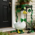 thumbnail image 5 of KeirineCC 23 Inch Porch Gooses Lrish Green Clovers Hat And Ties Decoration For St. Patrick's Day,Green, 5 of 6
