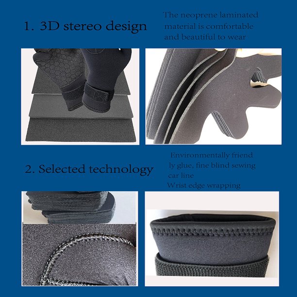 Guantes de buceo de 3 mm guantes antideslizantes de neopreno para buceo snorkel surf