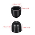thumbnail image 3 of Uxcell Plastic Dome Nut Protection Cap Covers, M6 Nut Cover Black 100 Pack, 3 of 5