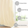 thumbnail image 5 of Hiasan Beige Sheer Curtains with Tiebacks-Light Filtering Contemporary Window Drapes for Living Room, Bedroom, Grommet, 52" x 96", Set of 2, 5 of 10
