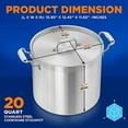 thumbnail image 2 of NutriChef 20 Quart Gray Stainless-Steel Cookware Stockpot, 2 of 6