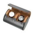 thumbnail image 1 of Estuche de Viaje para Reloj Uxcell para Hombres, Estuche de Reloj de Cuero, Caja de Almacenamiento de Reloj Portátil para Navidad, Cumpleaños y Aniversario, 2 Slots (Gris), 1 of 7