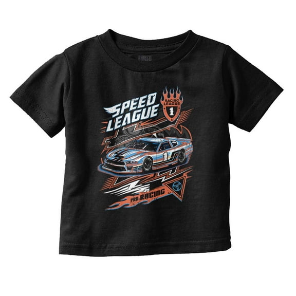 Retro Speed League Pro Racing Racecar Toddler Boy Girl T Shirt Infant Toddler Brisco Brands 12M