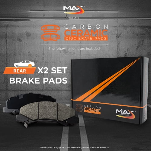 Rear] Max Brakes Carbon Ceramic Pads KT019252-1 | Walmart Canada