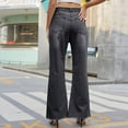thumbnail image 4 of Vedolay Women's Wide Leg Jeans Denim Pants Jeans Casual Mid Waisted Jeans Black,2XL, 4 of 5