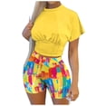 thumbnail image 2 of Fankiway Ensemble de Vêtements d'Été à Imprimé Floral pour Femmes, Mode Décontractée, Ensemble 2 Pcs, 2 of 9