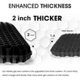 thumbnail image 4 of Gel Seat Cushion for Long Sitting, Extra Thick Gel Cushion for Wheelchair Soft Chair Pads for Office Home Chairs Car Seats Long Trips - Back Sciatica Hip Tailbone Pain Relief Cushion (Black), 4 of 7