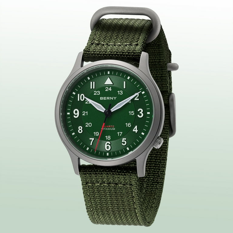 BERNY Titanium Watches for Men, Japanese Quartz Movement Men's