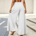 thumbnail image 6 of VBVC Women's Tie Waist Wide Leg Palazzo Pants, Flowy Wrap Maxi Skirt Pants For Women, Ladies' Casual Summer Beach Trousers with Pockets,White,S-2XL, 6 of 8