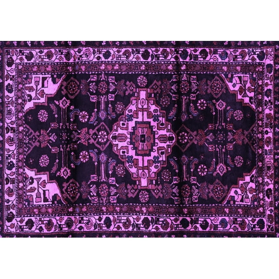 Ahgly Company Indoor Rectangle Persian Purple Traditional Area Rugs, 8' x 10'