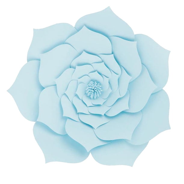 DIY Rose Paper Flowers Wall Telón De Fondo Boda De Cumpleaños Decoración Azul