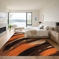 thumbnail image 3 of ODIKA 4'x6' Machine Washable Non-Slip Area Rug, Abstract Burnt Orange High Traffic Rug, Orange, 988842, 3 of 7