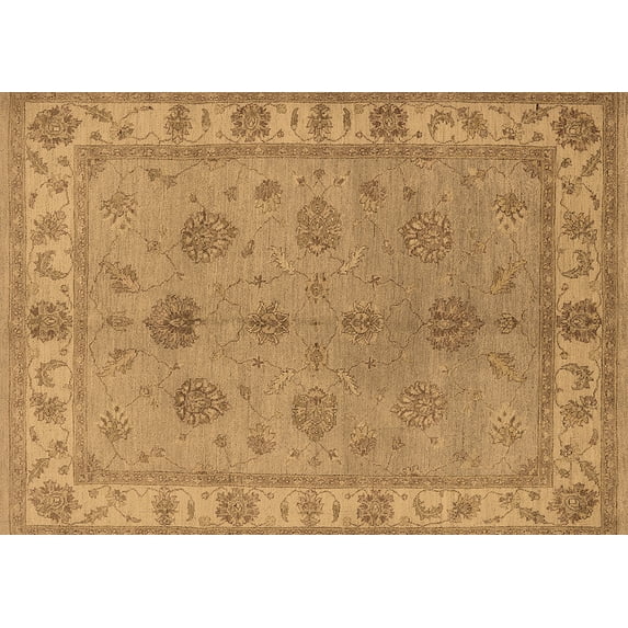 Ahgly Company Indoor Rectangle Oriental Brown Industrial Area Rugs, 7' x 10'